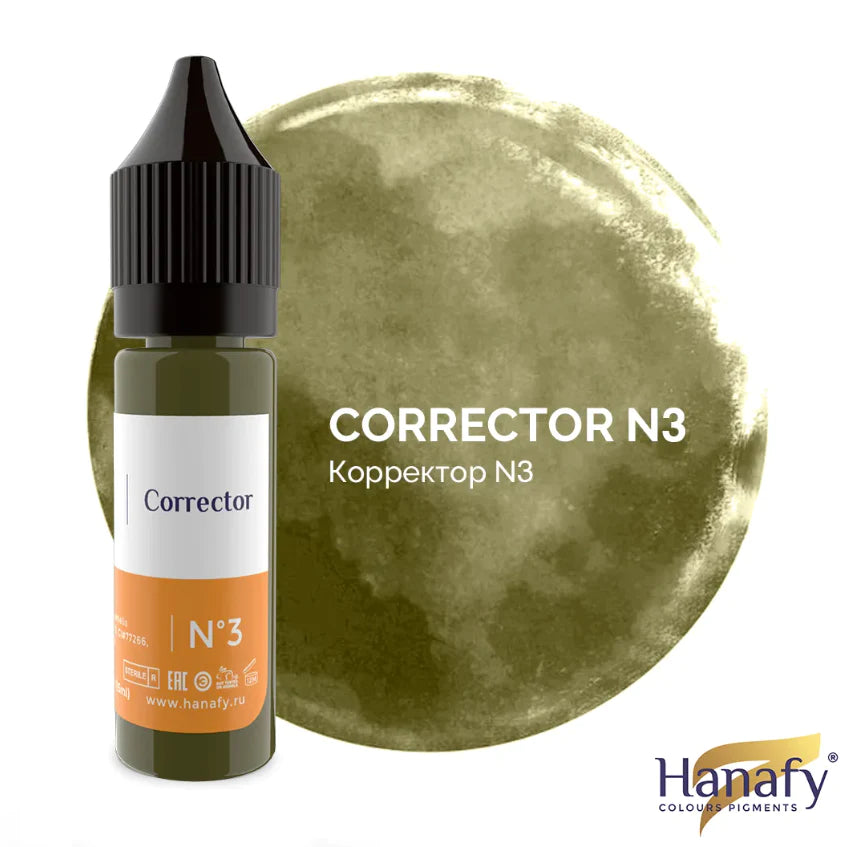 Pigmento Hanafy Corrector N3, Olive 15ml.