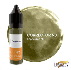 Pigmento Hanafy Corrector N3, Olive 15ml.