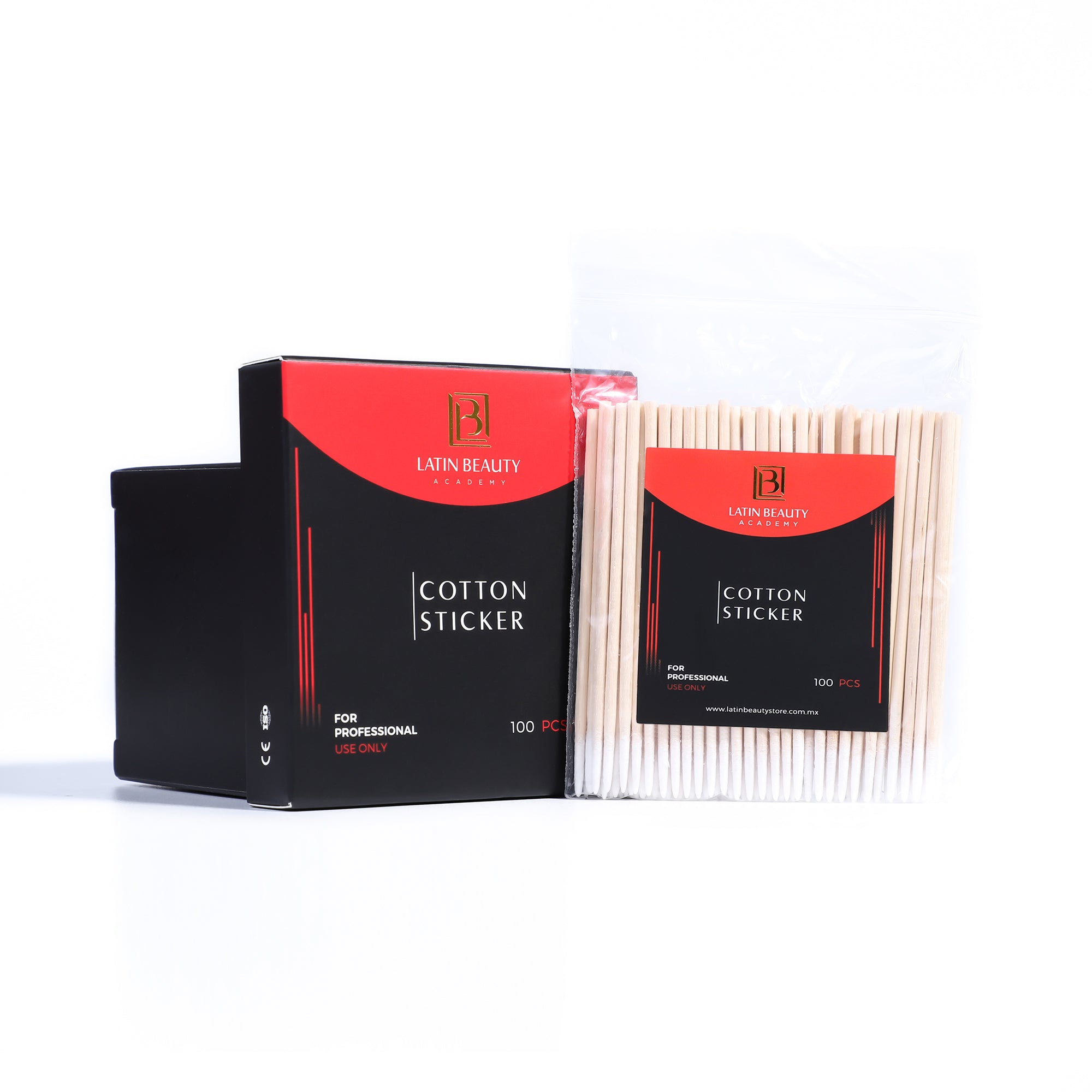 Palillos con punta de algodón para diseño 100PZ LB