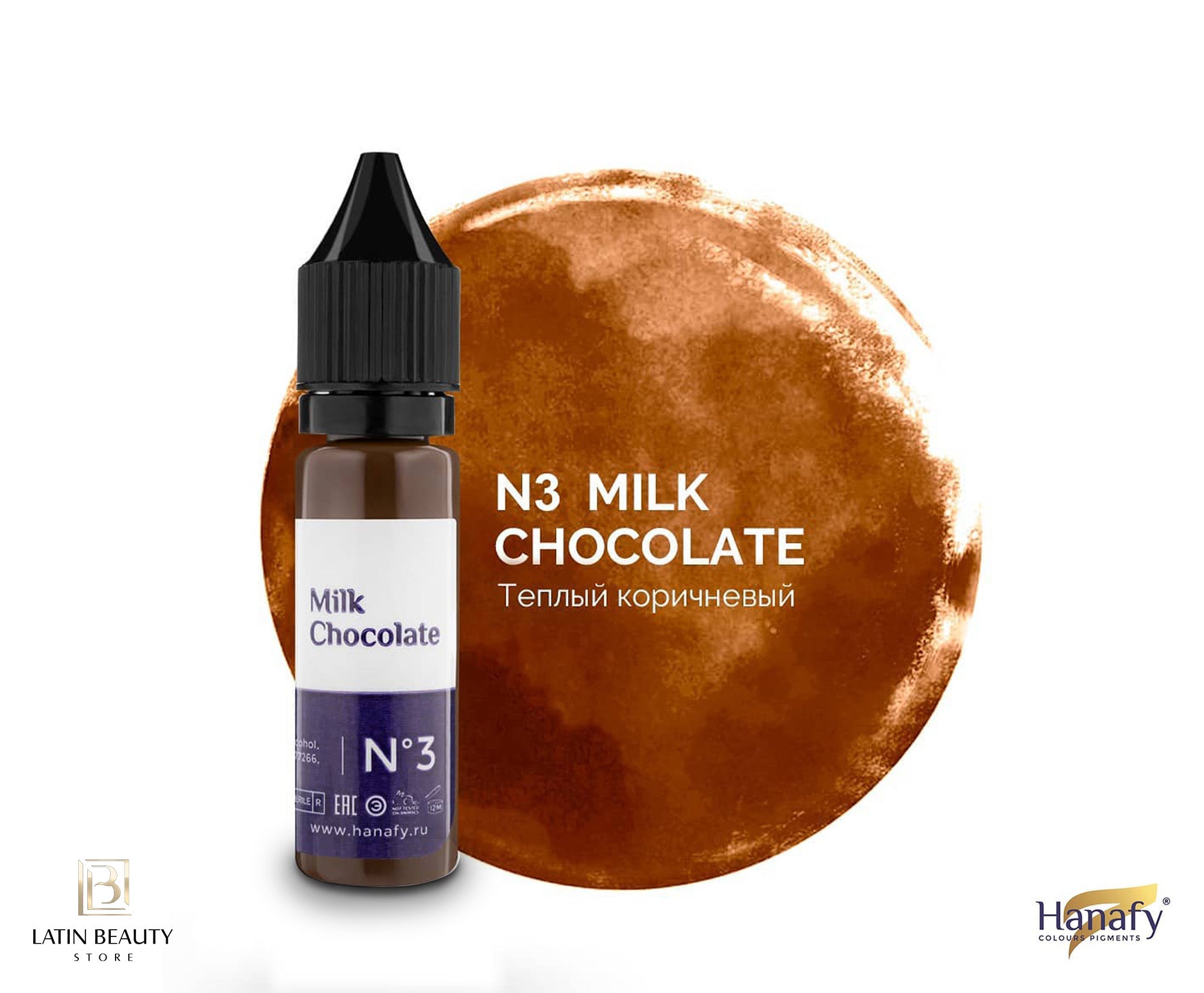 Pigmento Hanafy N°3, Milk Chocolate 15ml.